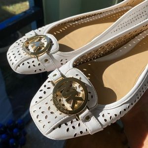 Michael Kors White Flats